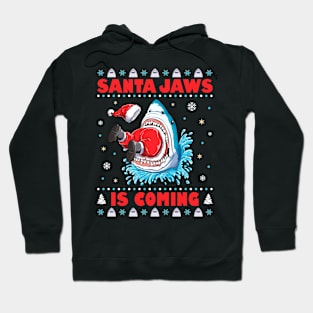 Santa Jaws Is Coming Hoodie